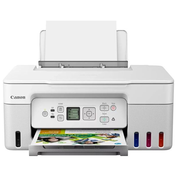 طابعة كانون بيكسما G3470 متعددة الوظائف النافثة للحبر - اتصال واي فاي للطباعة اللاسلكية - تدعم أنواعًا وأحجامًا متعددة من الورق - أبيض