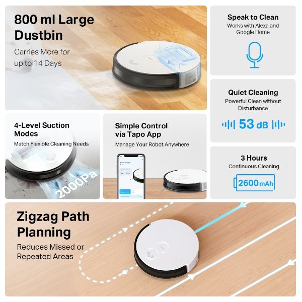  Tapo RV10 Lite - Robot Vacuum Cleaner - White 