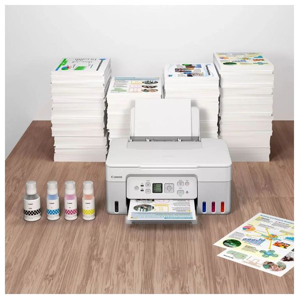 طابعة كانون بيكسما G3470 متعددة الوظائف النافثة للحبر - اتصال واي فاي للطباعة اللاسلكية - تدعم أنواعًا وأحجامًا متعددة من الورق - أبيض