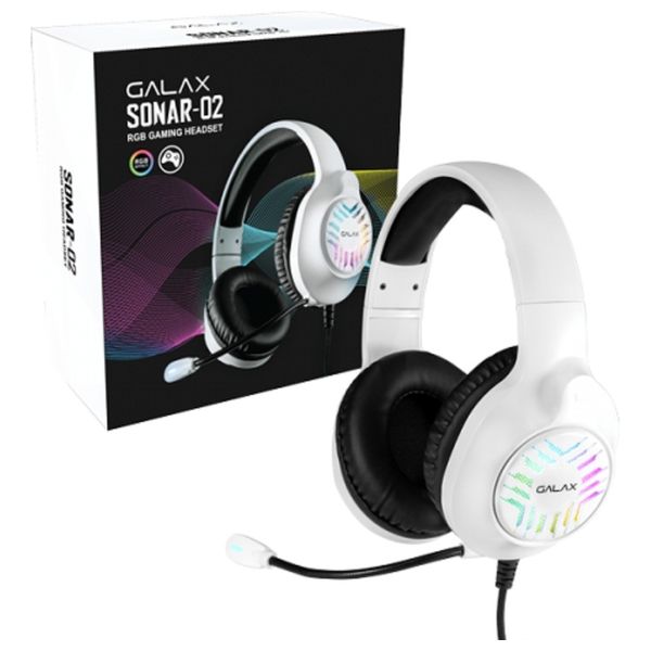 GALAX SONAR-02 - Headphone Over Ear - White 
