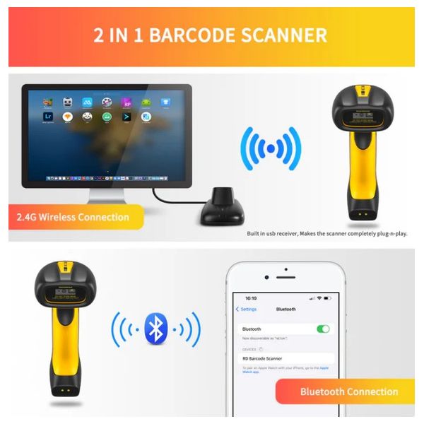 NETUM NT-1202W - Wired and Wireless QR Code Barcode Reader