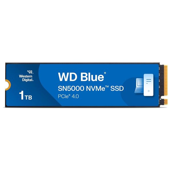 Western Digital WD Blue SN5000 NVMe Internal Solid State Drive SSD - PCIe Gen 4.0, M.2 2280, 1TB