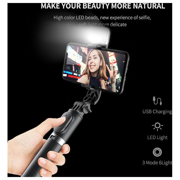  Q02S Selfie Stick - Black 
