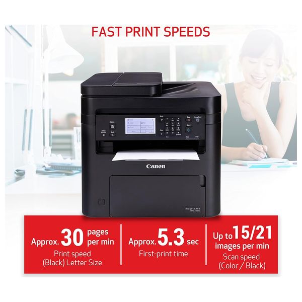  طابعة كانون ليزرية الكل في واحد احادية اللون - MF275dw - واي فاي - اسود 