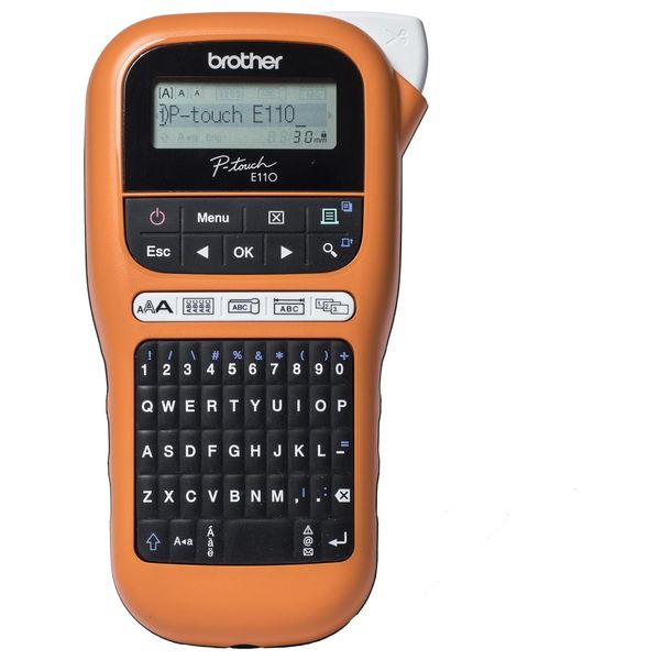 Brother PT-E110VP – Handheld Electrician Label Printer – Orange