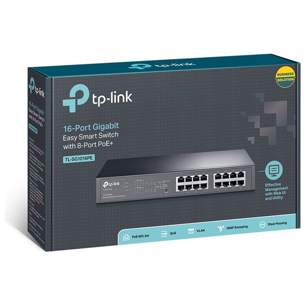  TP-LINK TL-SG1016PE -  Hub - 16 Ports 