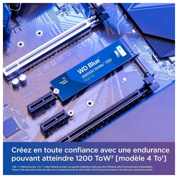 Western Digital WD Blue SN5000 NVMe Internal Solid State Drive SSD - PCIe Gen 4.0, M.2 2280, 1TB