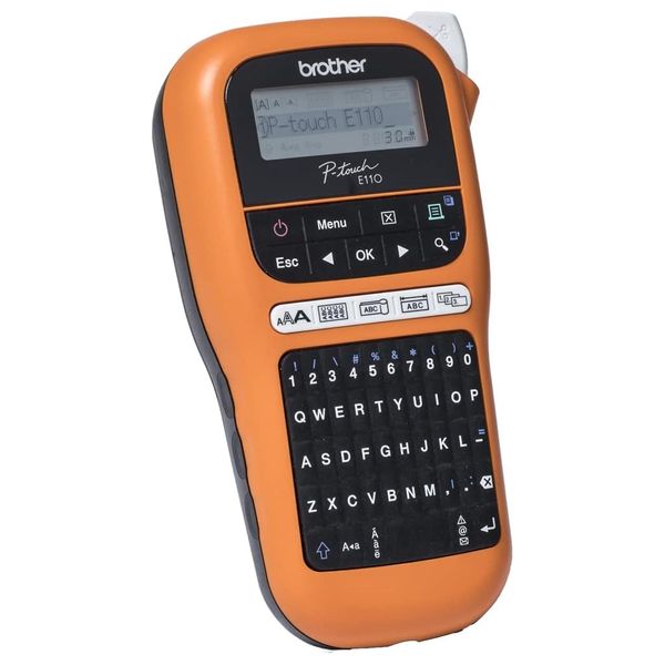 Brother PT-E110VP – Handheld Electrician Label Printer – Orange