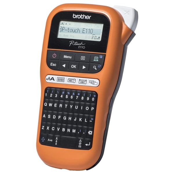 Brother PT-E110VP – Handheld Electrician Label Printer – Orange
