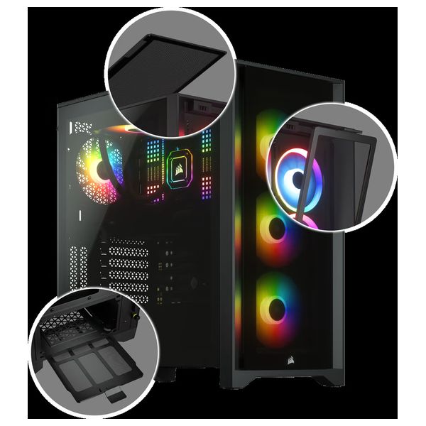  Corsair CC-9011204-WW - Computer Case Tempered Glass 