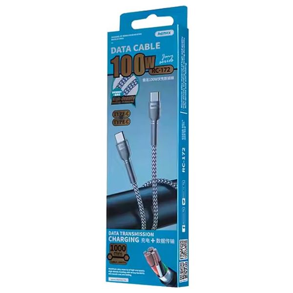  Remax - USB-C to USB-C - 1 m - 100 W - Silver 