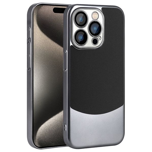  Fashion Case Mobile Cover For iPhone 15 Pro - Black Titanium 