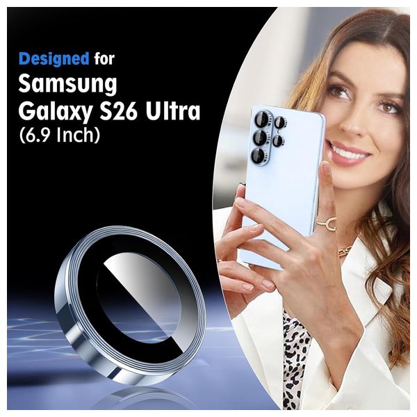  Infinity Tech Camera Lens Protector for Samsung Galaxy S26 Ultra - Blue 