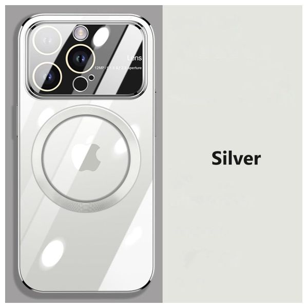  Fashion Case Mobile Cover For iPhone 15 Pro Max - Silver 