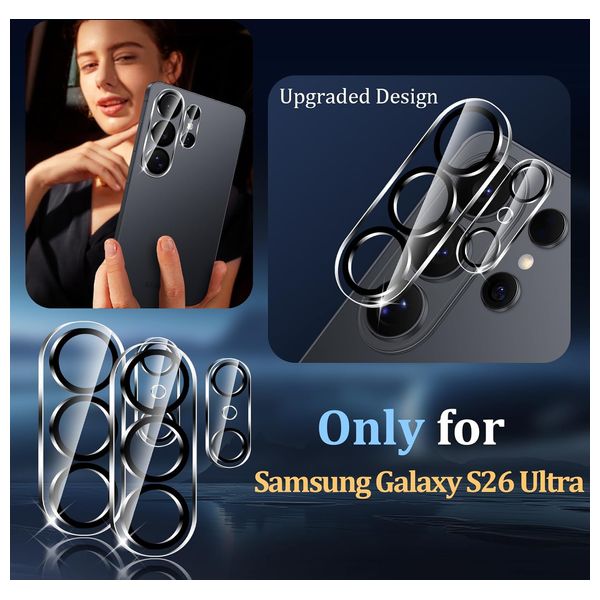  واقي الكاميرا انفنيتي تك لجهاز سامسونج كلاكسي اس 26 ألترا - شفاف 
