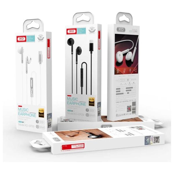  XO EP29 - Wired Headphone In Ear - USB-C - 1.2m - Silver 