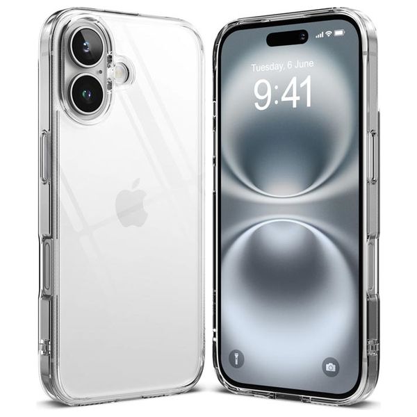  Fashion Case Mobile Cover For iPhone 16 - Transparent 