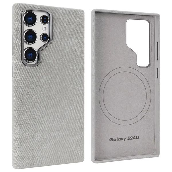  Fashion Case Mobile Cover For Samsung S24 Ultra - Gray 