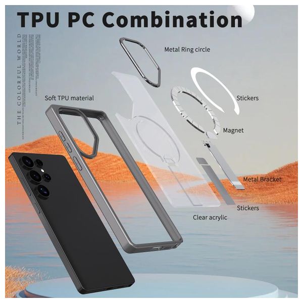  Fashion Case Mobile Cover For Samsung S25 Ultra - Titanium Gray 