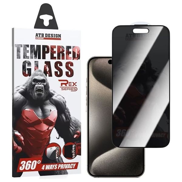  واقي شاشة الخصوصية انفينيتي تك آيفون 15 برو ماكس - أسود 