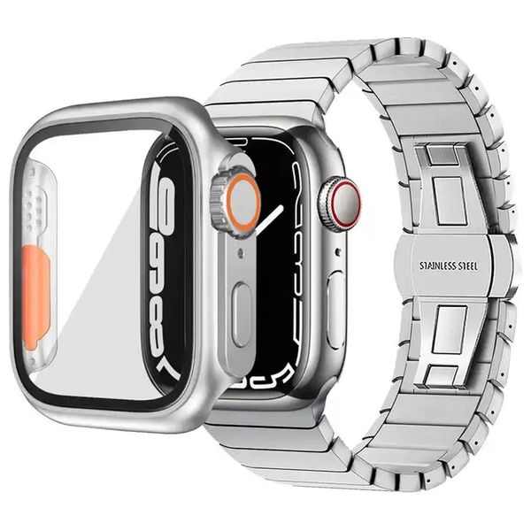  Fashion Case Apple Watch Protective Case - Silver 