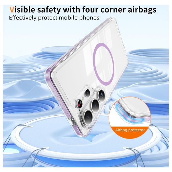  Fashion Case Crystal Acrylic MagSafe Case for Samsung Galaxy S26 Ultra - Purple 
