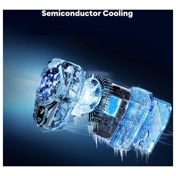  مبرد هاتف ريماكس - RT F8i - شاشة رقمية - تثبيت مغناطيسي مع مشبك - إضاءة RGB - بقوة 8 واط - اسود 