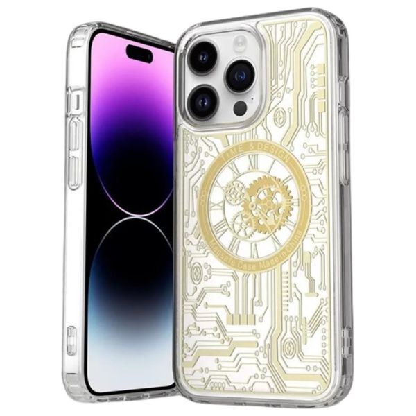  Fashion Case Mobile Cover For iPhone 14 Pro - Gold 