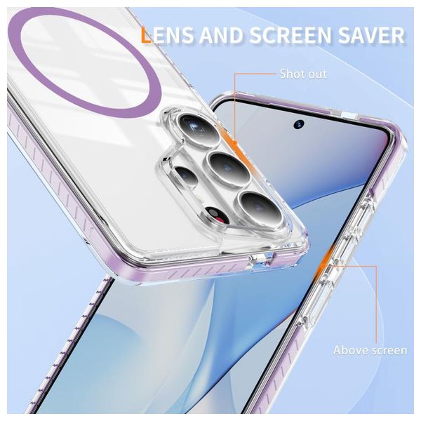  Fashion Case Crystal Acrylic MagSafe Case for Samsung Galaxy S26 Ultra - Purple 