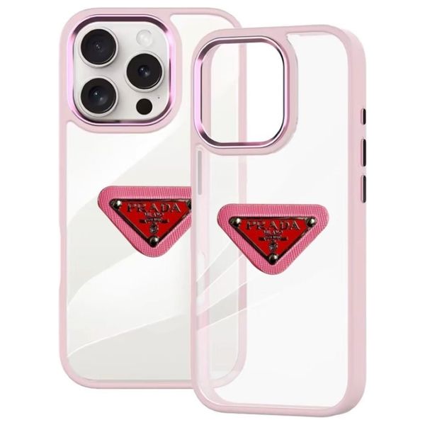  Fashion Case Mobile Cover For iPhone 16 Pro - Pink 