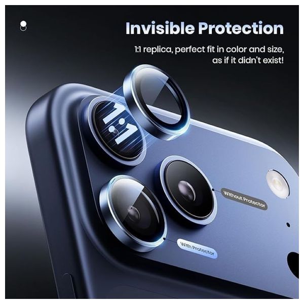  Infinity Tech Camera Protector For iPhone 17 Pro & 17 Pro Max - Deep Blue 