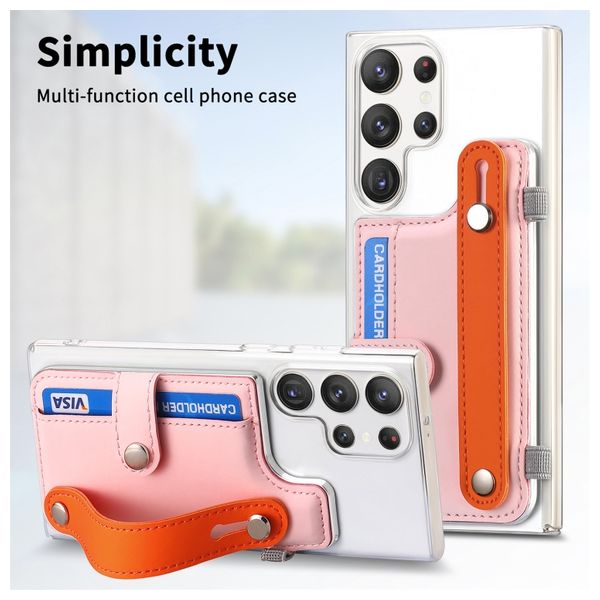  حافظة موبايل فاشن كيس لجهاز سامسونج S24 الترا - وردي 