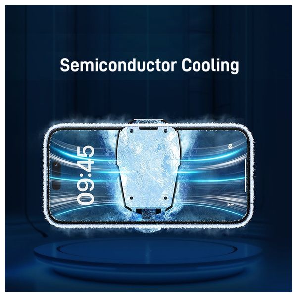  مبرد هاتف ريماكس - RT F8i - شاشة رقمية - تثبيت مغناطيسي مع مشبك - إضاءة RGB - بقوة 8 واط - اسود 