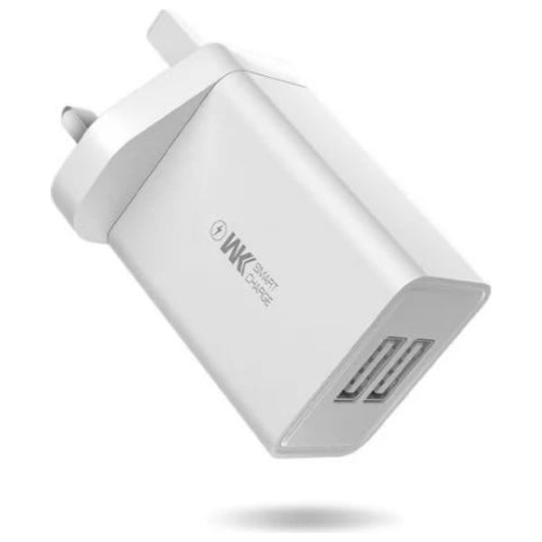  WEKOME WK WP U56 Maxspeed - Wall Charger - Dual USB with USB to USB-C Cable - White 
