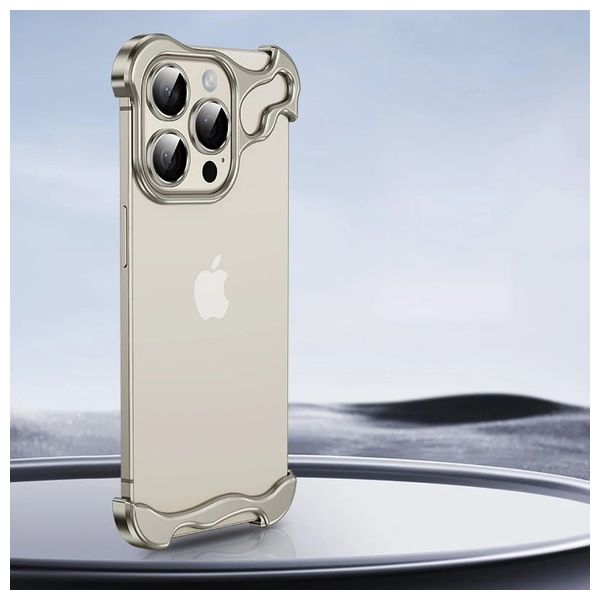  حافظة موبايل فاشن كيس لجهاز ايفون 15 برو - ناتشرال تيتانيوم 