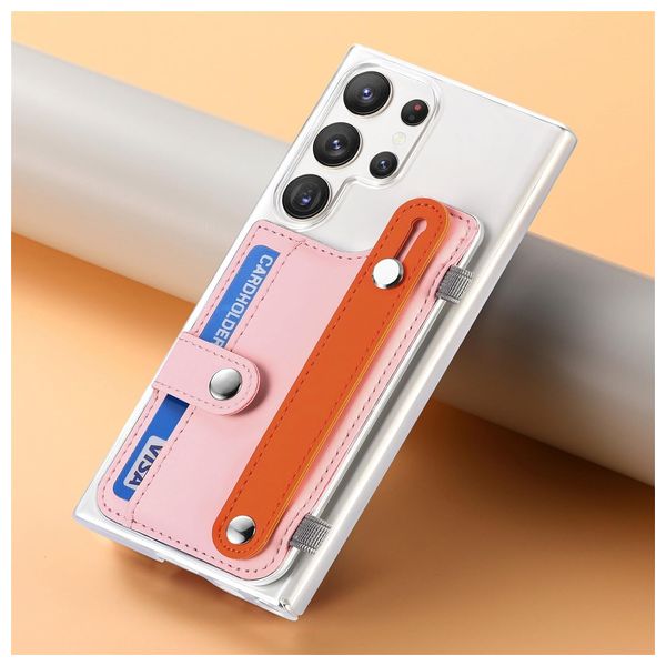  حافظة موبايل فاشن كيس لجهاز سامسونج S24 الترا - وردي 