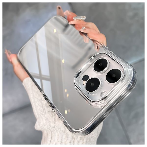  Fashion Case Mobile Cover For iPhone 15 Pro - Silver 