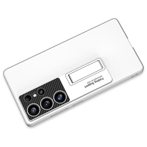  Fashion Case Mobile Cover For Samsung S25 Ultra - Titanium WhiteSilver 