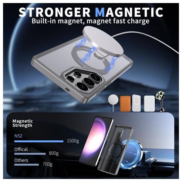  Fashion Case Mobile Cover For Samsung S24 Ultra - Titanium Gray 