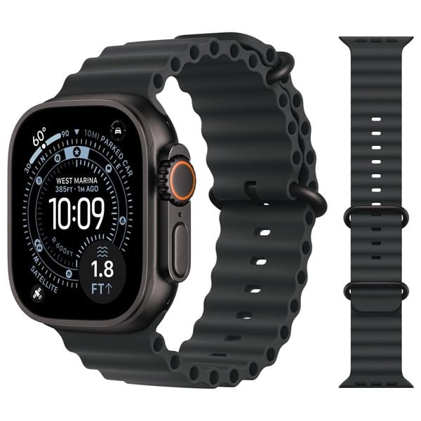 سوار إنفنيتي تك -  لساعة أبل  - تصميم رياضي مقاوم للماء - اسود