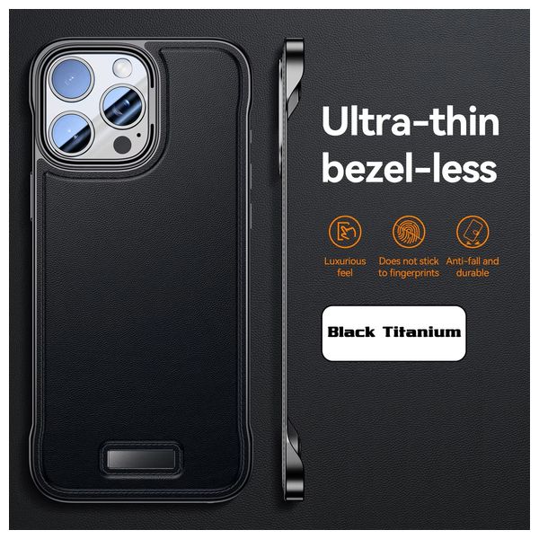  حافظة موبايل فاشن كيس لجهاز ايفون 16 برو ماكس – اسود تيتانيوم 