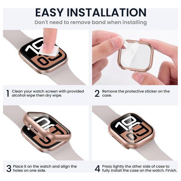  حافظة فاشن كيس لحماية ساعة آبل 10, 42 ملم - وردي 