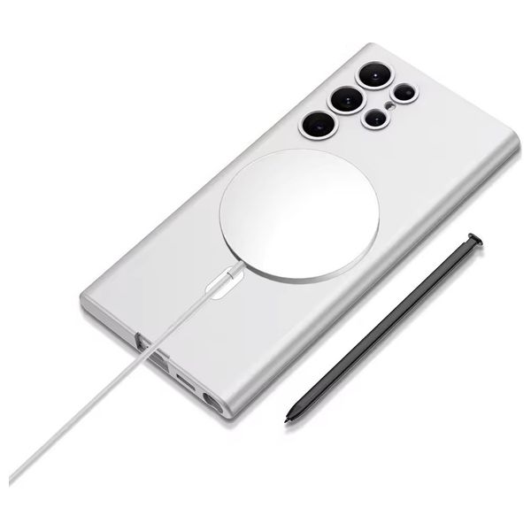  حافظة موبايل فاشن كيس لجهاز سامسونج S24 الترا - سلفر 