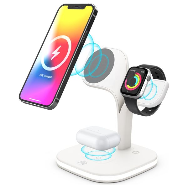  Infinity Tech IT-5506-02 - 5 In 1 Wireless Charger - 15W - White 