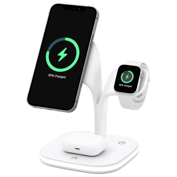  Infinity Tech IT-5506-02 - 5 In 1 Wireless Charger - 15W - White 