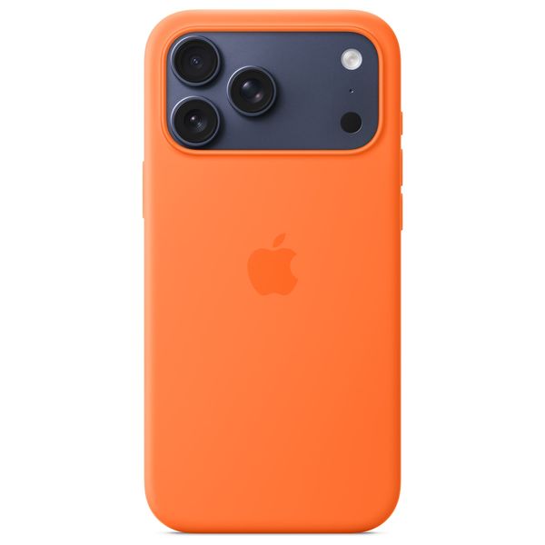  Fashionable silicone case for iPhone 17 Pro Max - supports Mac Save - with camera control - Orange 
