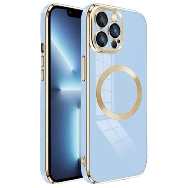  Fashion Case Mobile Cover For iPhone 14 Plus - Light Blue 