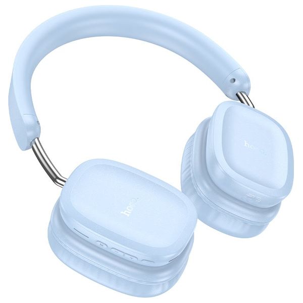 سماعة رأس لاسلكية هوكو - W51 - بطارية تعمل لمدة 46 ساعة - بلوتوث 5.3 - أزرق
