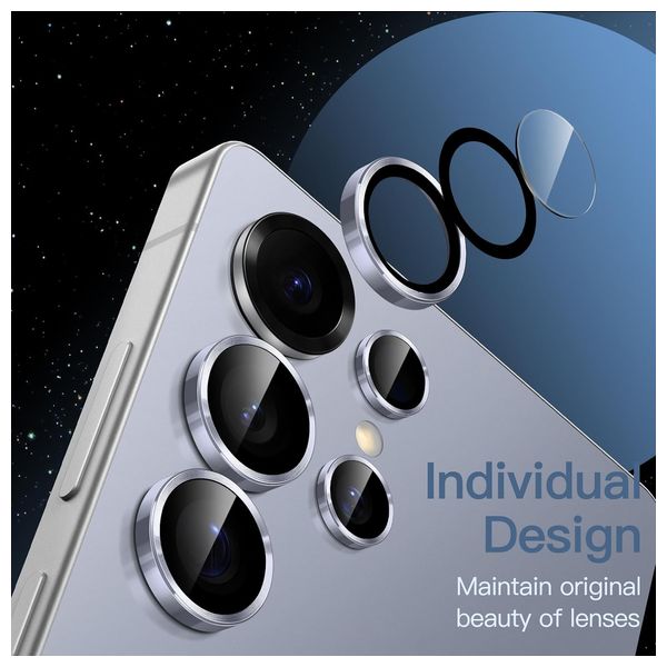 Infinity Tech Camera Protector for Samsung Galaxy S25 Ultra - Titanium SilverBlue