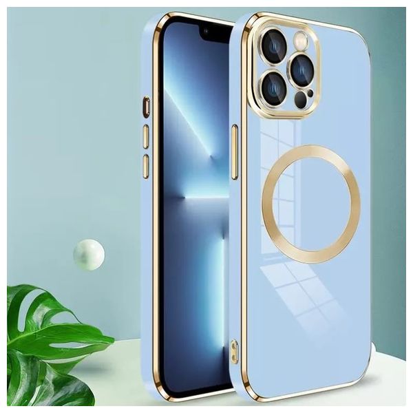  Fashion Case Mobile Cover For iPhone 14 Plus - Light Blue 